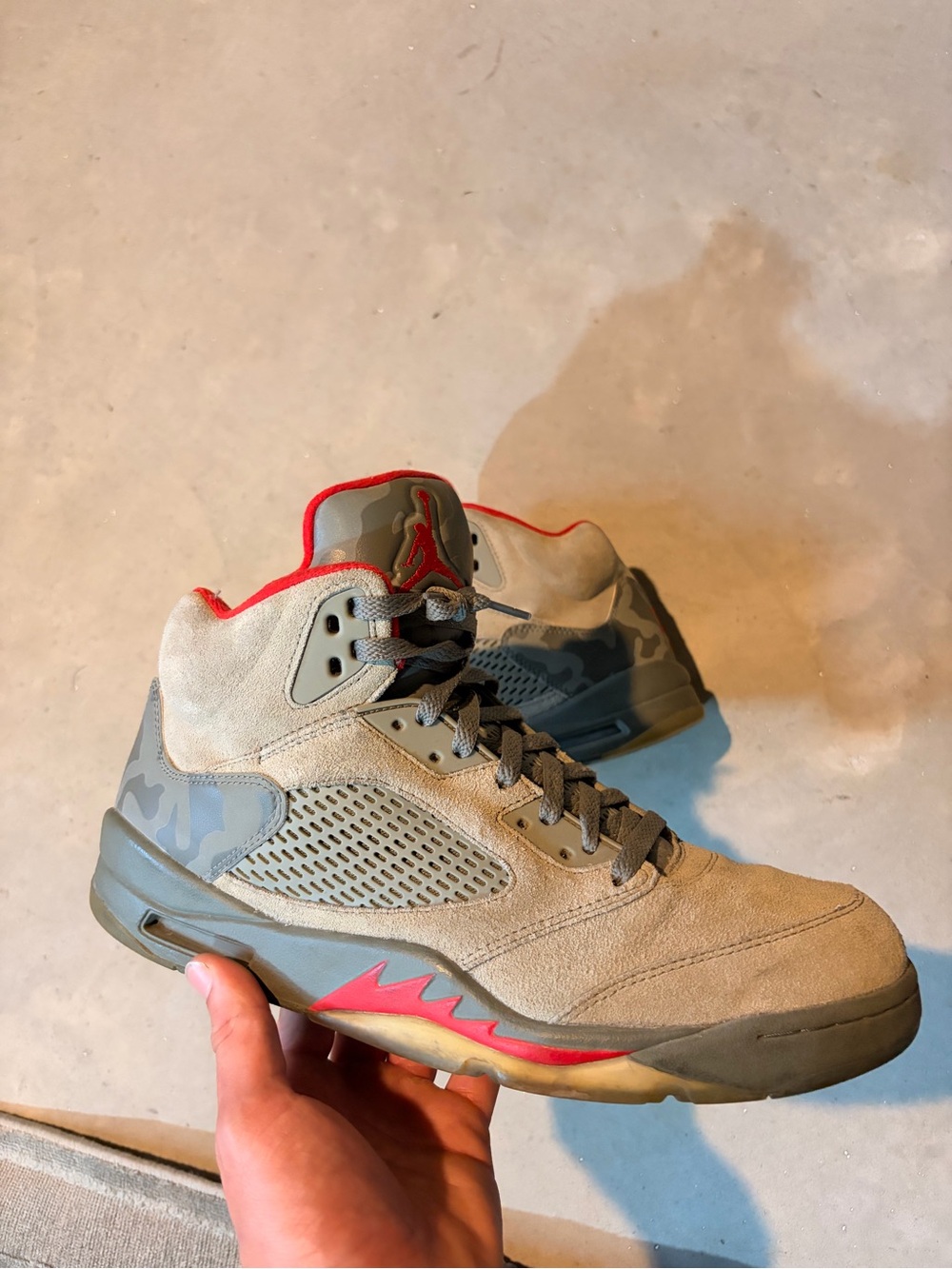 Air Jordan 5 Green Camo Size 12
